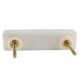 White Stone Square Gold Cross Handles